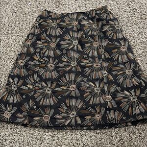 Talbots 2petite Embroidered Boho style A line skirt vintage